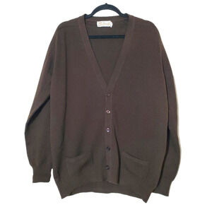 VTG Pringle Of Scotland Mens 44 Cardigan Sweater 100% Pure New Wool LambsWool